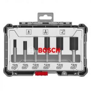 Coffret De 6 Fraises Droites Bosch Professional 2607017466 A Queue De 8Mm