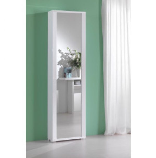 COLONNE CONTAINER POLYVALENT MIROIR CADRE BLANCHE
