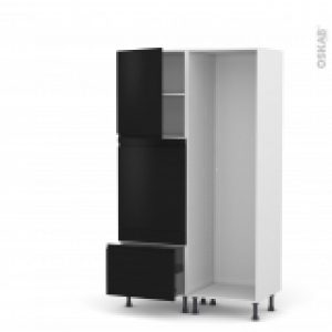 Colonne De Cuisine Lave Vaisselle Full Integrable Ipoma Noir Mat L60 X H195 X P58 Cm