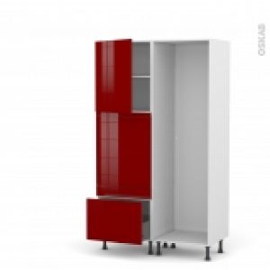 Colonne De Cuisine Lave Vaisselle Full Integrable Ivia Rouge L60 X H195 X P58 Cm