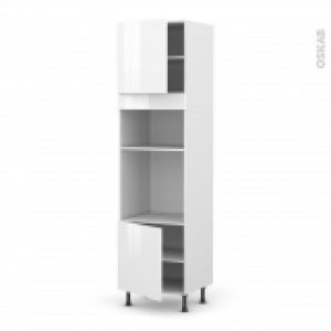 Colonne De Cuisine N1616 Fourmo Encastrable Niche 3638 Bora Blanc 2 Portes L60 X H217 X P58 Cm
