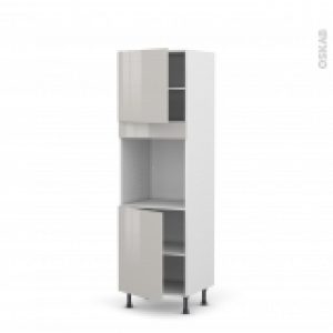 Colonne De Cuisine N1621 Four Encastrable Niche 60 Ivia Gris 2 Portes L60 X H195 X P58 Cm