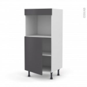 Colonne De Cuisine N21 Four Encastrable Niche 45 Ginko Gris 1 Porte L60 X H125 X P58 Cm