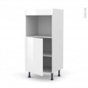 Colonne De Cuisine N21 Four Encastrable Niche 45 Iris Blanc 1 Porte L60 X H125 X P58 Cm