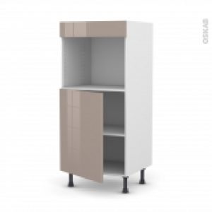 Colonne De Cuisine N21 Four Encastrable Niche 45 Keria Moka 1 Porte L60 X H125 X P58 Cm