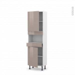 Colonne De Cuisine N2121 Mo Encastrable Niche 3638 Keria Moka 2 Portes 1 Tiroir L60 X H195 X P37 Cm