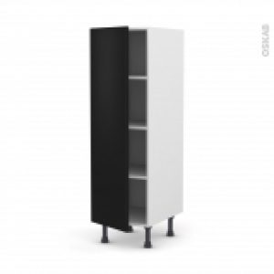 Colonne De Cuisine N26 Armoire Etagere Ginko Noir 1 Porte L40 X H125 X P58 Cm