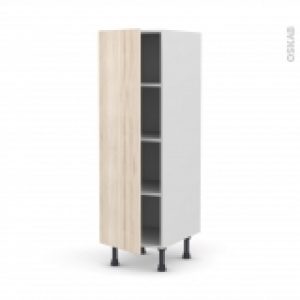 Colonne De Cuisine N26 Armoire Etagere Ikoro Chene Clair 1 Porte L40 X H125 X P58 Cm