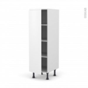 Colonne De Cuisine N26 Armoire Etagere Ipoma Blanc Mat 1 Porte L40 X H125 X P58 Cm