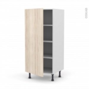 Colonne De Cuisine N27 Armoire Etagere Ikoro Chene Clair 1 Porte L60 X H125 X P58 Cm