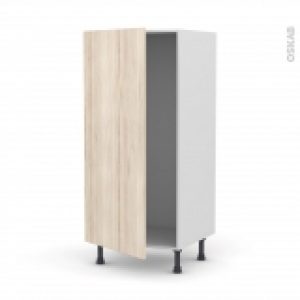 Colonne De Cuisine N27 Armoire Frigo Encastrable Ikoro Chene Clair 1 Porte L60 X H125 X P58 Cm