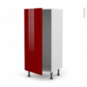 Colonne De Cuisine N27 Armoire Frigo Encastrable Ivia Rouge 1 Porte L60 X H125 X P58 Cm