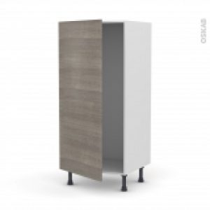 Colonne De Cuisine N27 Armoire Frigo Encastrable Stilo Noyer Naturel 1 Porte L60 X H125 X P58 Cm