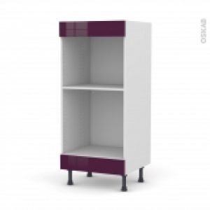 Colonne De Cuisine N3 Fourmo Encastrable Niche 45 Keria Aubergine L60 X H125 X P58 Cm