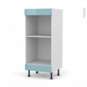 Colonne De Cuisine N3 Fourmo Encastrable Niche 45 Keria Bleu L60 X H125 X P58 Cm