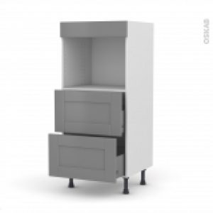 Colonne De Cuisine N57 Four Encastrable Niche 45 Filipen Gris 2 Casseroliers L60 X H125 X P58 Cm