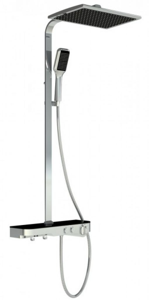 Colonne de Douche Allibert XL SMARTWET Chromé Brillant/Noir 823131