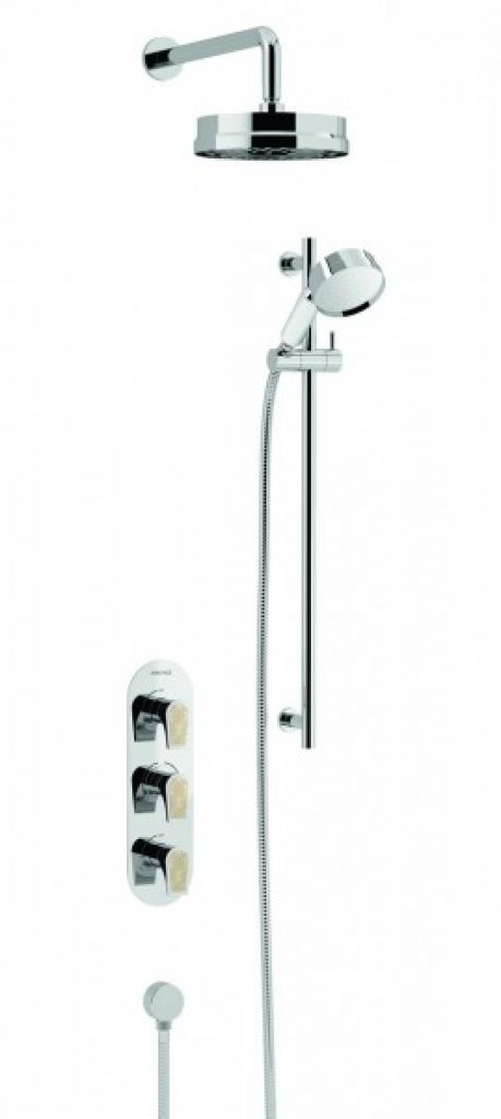 Colonne de Douche Heritage Lymington 710x335x200mm Chromé/Or