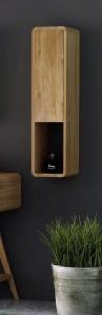 Colonne de salle de bain murale ENDOUME en teck Hauteur 100 cm