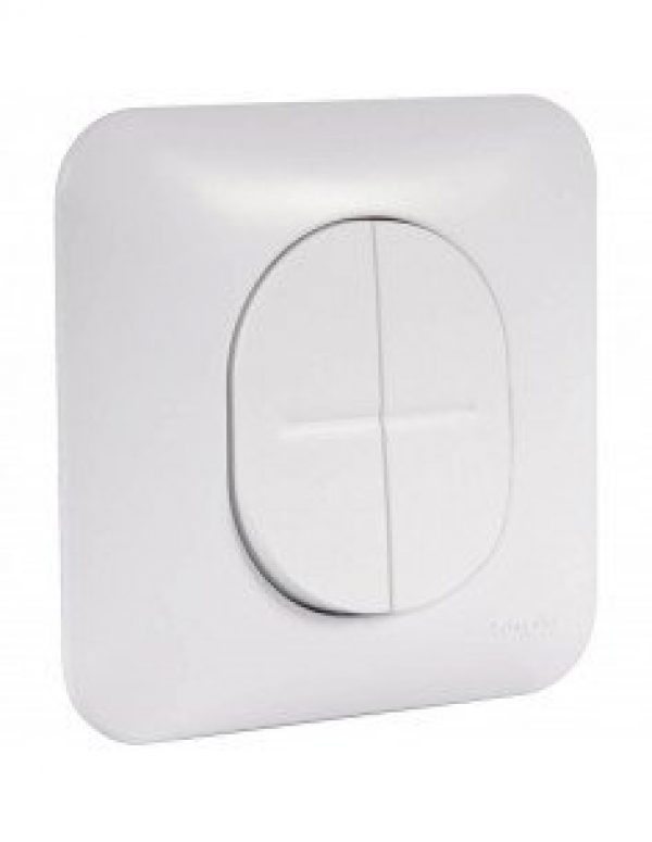 Combiné va et vient + Interrupteur poussoir blanc SCHNEIDER Ovalis…