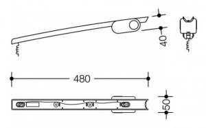 Commande chasse d’eau Hewi LifeSystem 802.50.W030