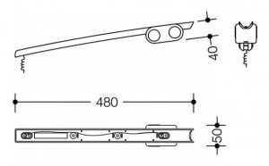 Commande chasse d’eau Hewi LifeSystem 802.50.W041