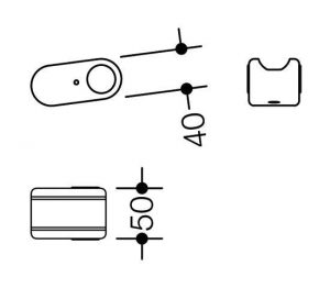 Commande chasse d’eau Hewi LifeSystem 802.50.W060