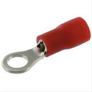 Cosse pré-isolée à plage ronde bleue section 1,5 à 2,5mm² Ø4,3mm ext. vendu par 10