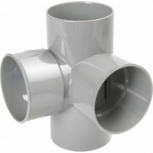 Culotte 87° PVC double équerre FF Ø100 Nicoll -NF- – NICOLL