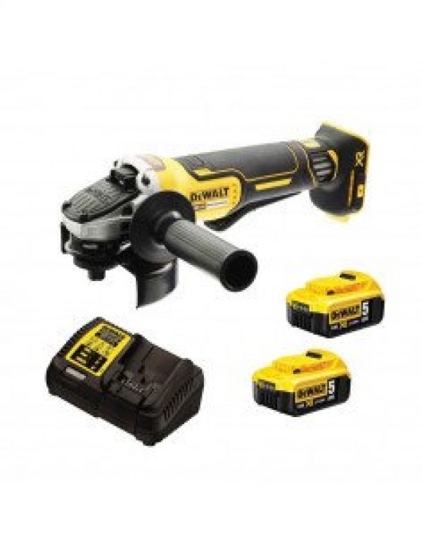 DEWALT – Meuleuse à palette 18V (2x5AH) en coffret T-STACK – DCG406P2