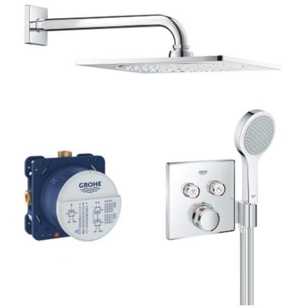 Douche Encastrable Grohe SmartControl SmartControl 286mm Ø255mm Chromé