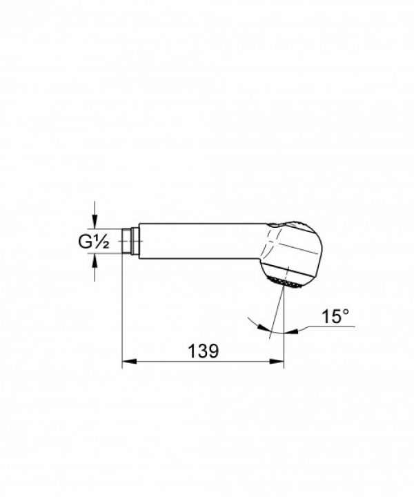 Douchette Extractible Grohe Eichelberg à 2 jets pour mitigeur d&rsquo;évier Chromé