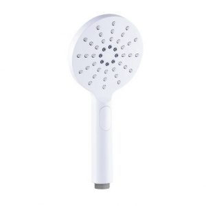 Douchette à main NT240 en blanc mat – 3 types de jets différents et picots anticalcaire