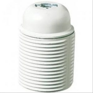 Douille E27 plastique blanc demi-filetée + bague M10 L’Ébénoïd – Ebenoid