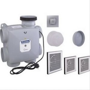 Embase réglable + grille Ø80 pour kit VMC Cbase Renson