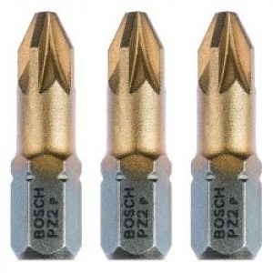 Embouts De Vissage Bosch 2607001593 Max Grip Pozidriv Pz2 3 Pieces