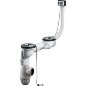 Ensemble avec 2 bondes a bouchon et trop plein lateral