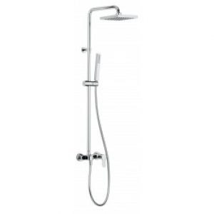 Ensemble de douche chromé – mitigeur mécanique – tête 20 x 20 cm – New Road – NOBILI
