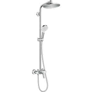 Ensemble de douche chromé – mitigeur mécanique – tête ronde diam. 24 cm – Crometta S 240 – HANSGROHE
