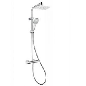 Ensemble de douche chromé – mitigeur thermostatique – tête 24 x 15 cm – MySelect E240 – HANSGROHE
