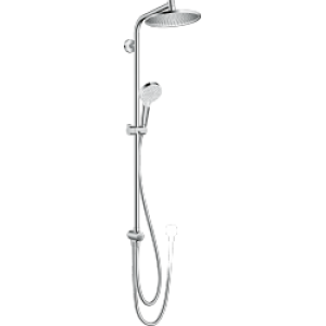 Ensemble de douche chromé sans robinetterie – tête ronde diam. 24 cm – Crometta S Reno EcoSmart 240 – HANSGROHE