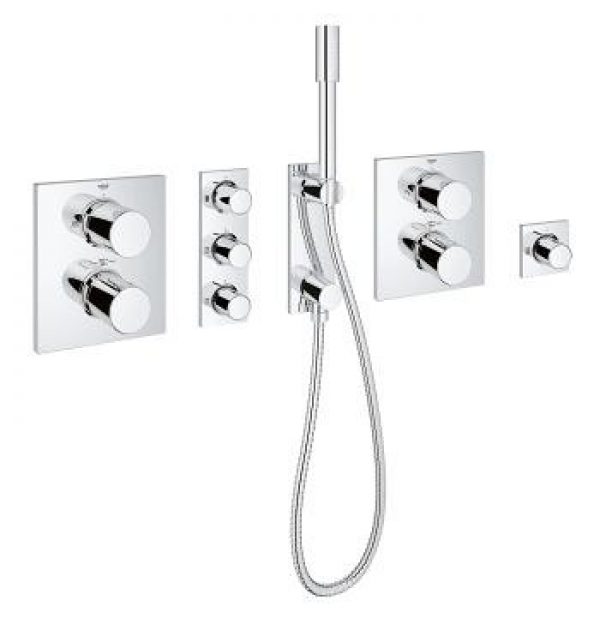 Ensemble de Douche Grohe Grohtherm F 8 jets Chromé
