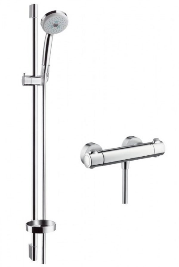 Ensemble de Douche Hansgrohe Croma 100 Combi Multi/Ecostat 1001 SL