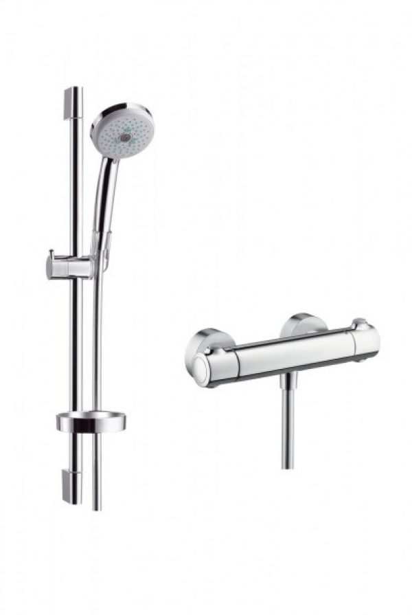 Ensemble de Douche Hansgrohe Croma Ø100mm 3 jets Chromé