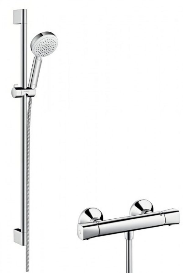 Ensemble de Douche Hansgrohe Crometta 100 4 jets Blanc/Or