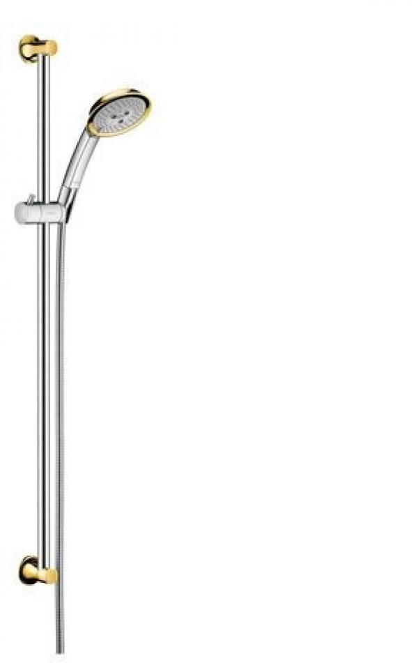 Ensemble de Douche Hansgrohe Raindance 100 3jet avec barre de douche Chromé/Or
