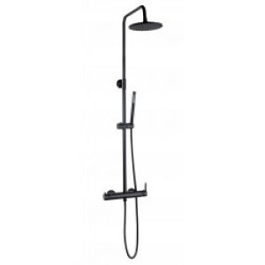 Ensemble de douche noir – mitigeur mécanique – tête diam. 20 cm – Saona – AZZURO