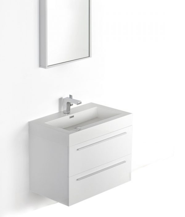 Ensemble de salle de bain T730, blanc, vasque et meuble sous vasque