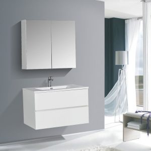Ensemble pour salle de bain EDGE 850 – dans différentes couleurs – armoire de toilette et colonne en option