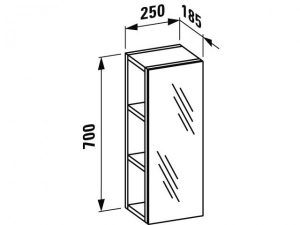 Etagère avec façade miroir Laufen Base